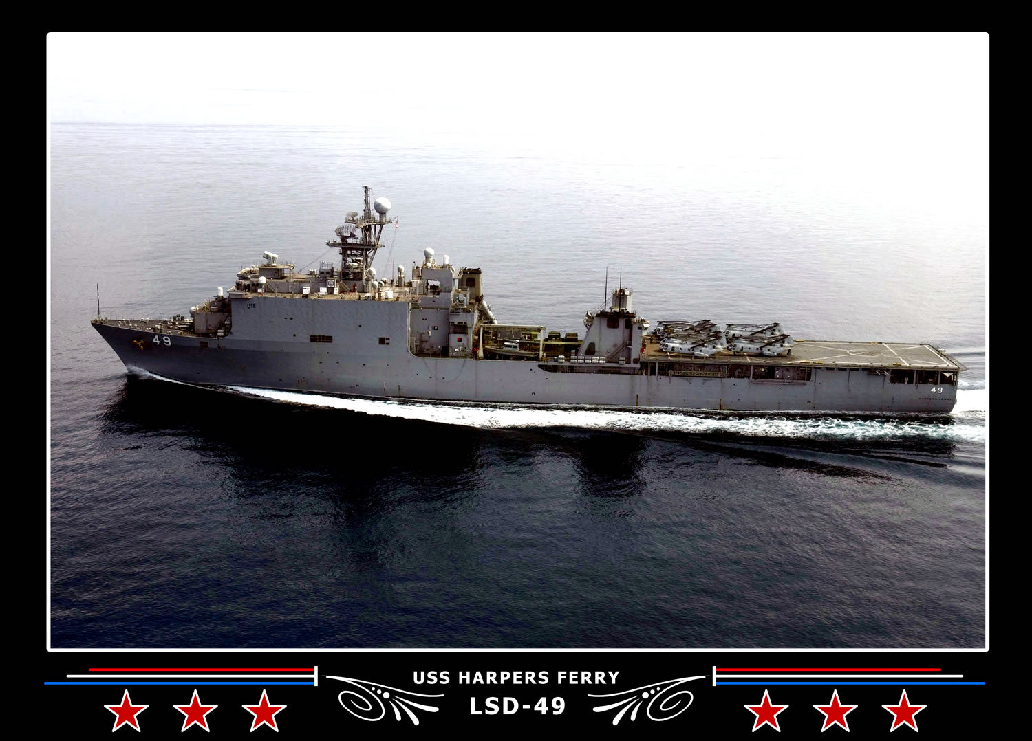 USS Harpers Ferry LSD49 Canvas Photo Print