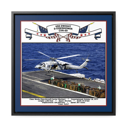 USS Dwight D Eisenhower CVN-69 Navy Floating Frame Photo Front View