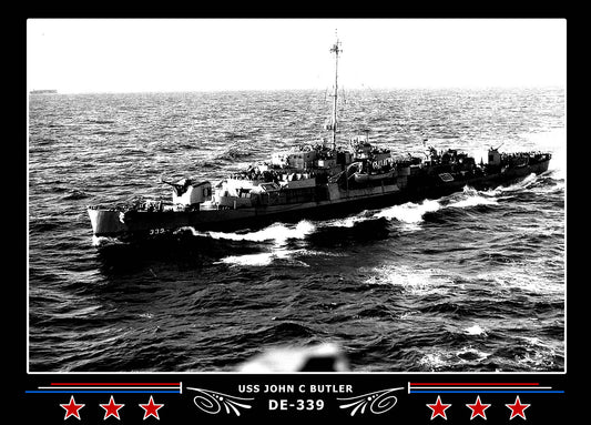 USS John C Butler DE-339 Canvas Photo Print