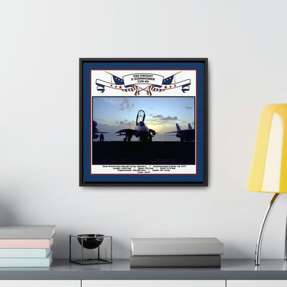 USS Dwight D Eisenhower CVN-69 Navy Floating Frame Photo Desk View