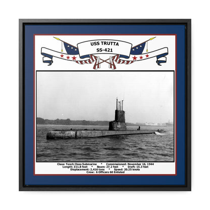 USS Trutta SS-421 Navy Floating Frame Photo Front View
