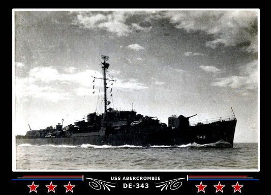 USS Abercrombie DE-343 Canvas Photo Print