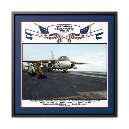 USS Dwight D Eisenhower CVN-69 Navy Floating Frame Photo Front View