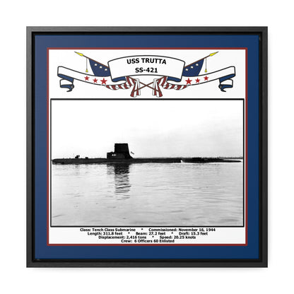 USS Trutta SS-421 Navy Floating Frame Photo Front View