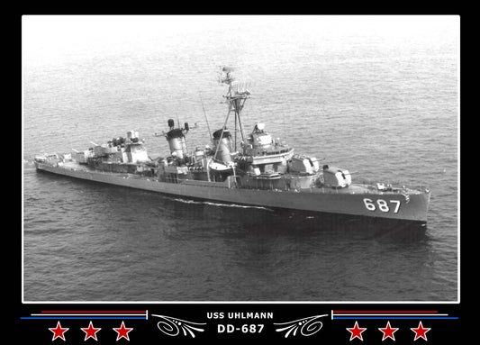USS Uhlmann DD-687 Canvas Photo Print