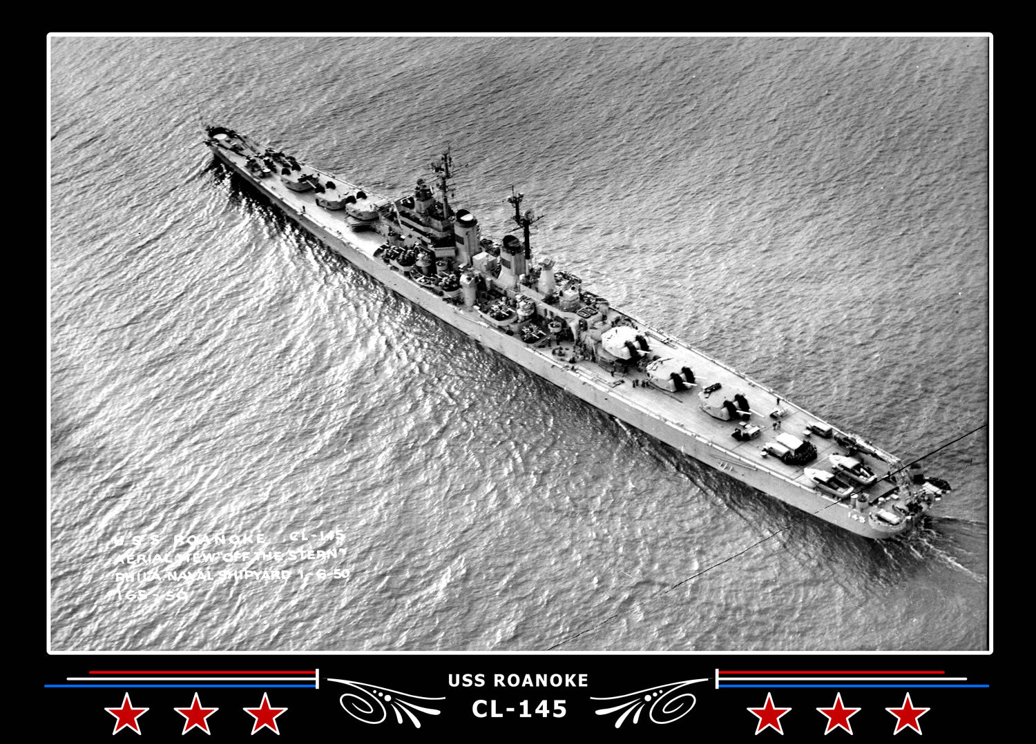 USS Roanoke CL-145 Canvas Photo Print