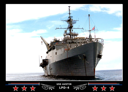 USS Austin LPD4 Canvas Photo Print