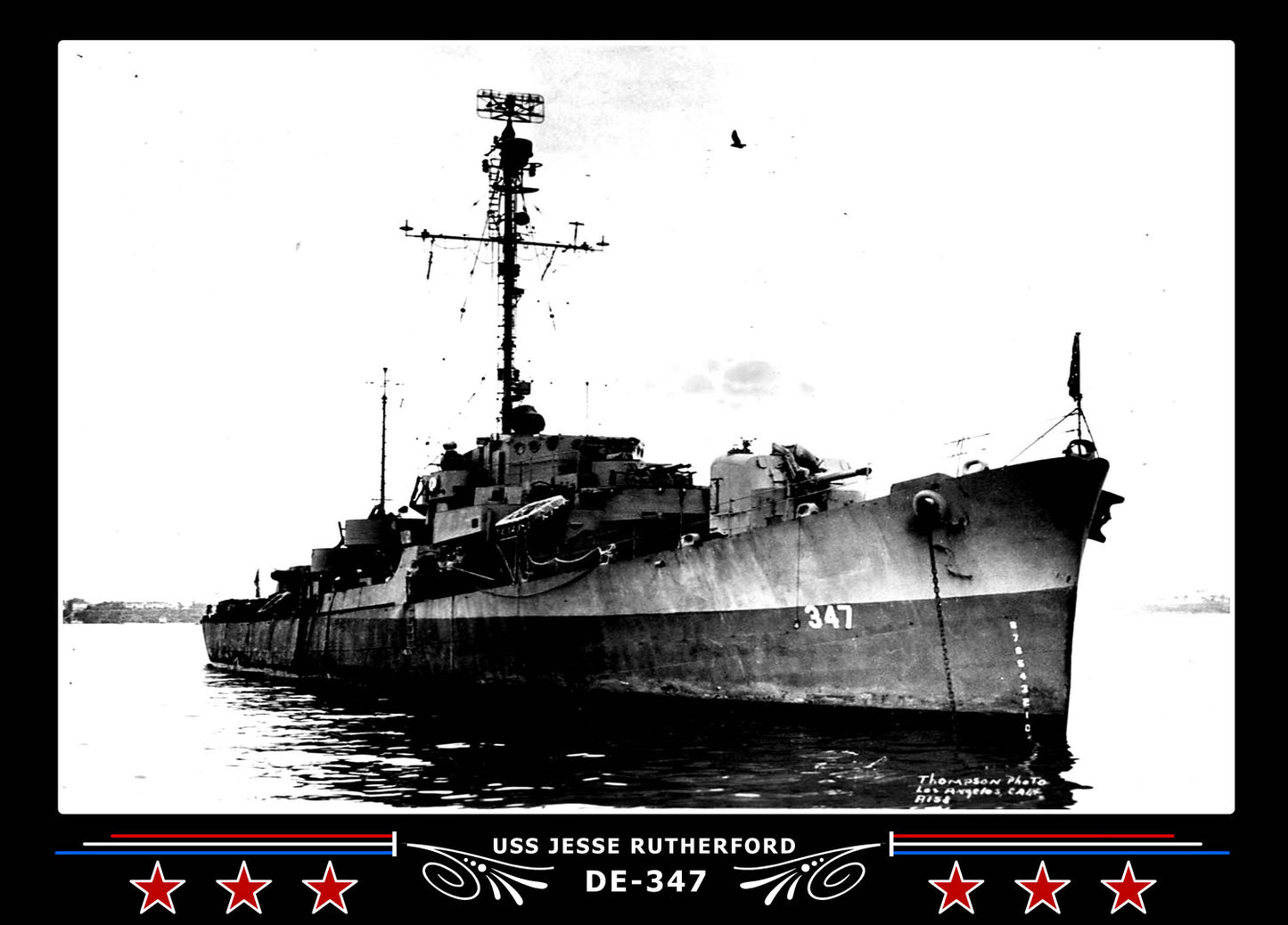 USS Jesse Rutherford DE-347 Canvas Photo Print