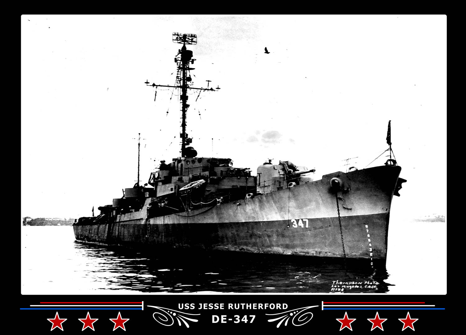 USS Jesse Rutherford DE-347 Canvas Photo Print