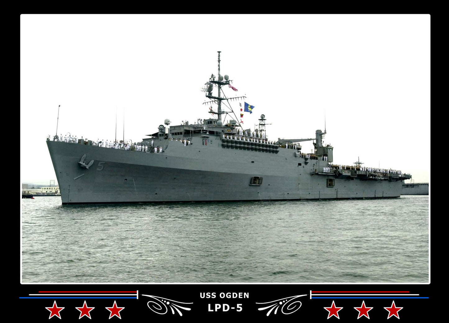 USS Ogden LPD5 Canvas Photo Print