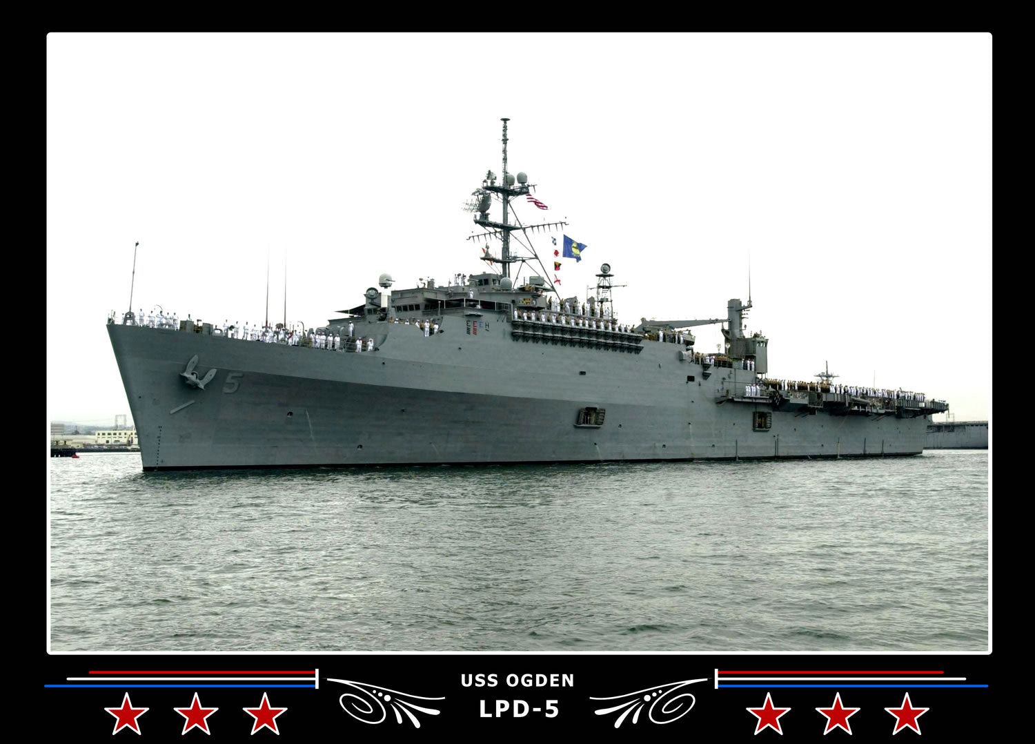 USS Ogden LPD5 Canvas Photo Print