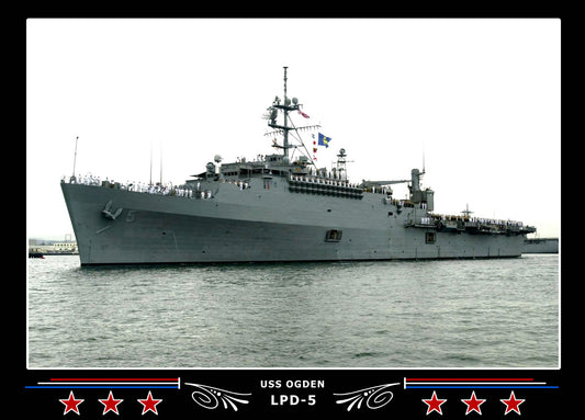 USS Ogden LPD5 Canvas Photo Print
