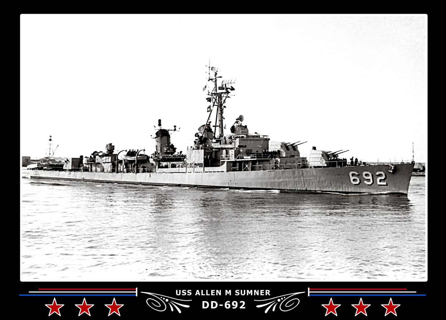 USS Allen M Sumner DD-692 Canvas Photo Print