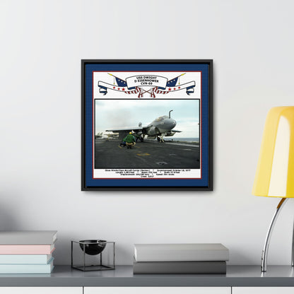USS Dwight D Eisenhower CVN-69 Navy Floating Frame Photo Desk View