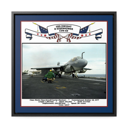 USS Dwight D Eisenhower CVN-69 Navy Floating Frame Photo Front View