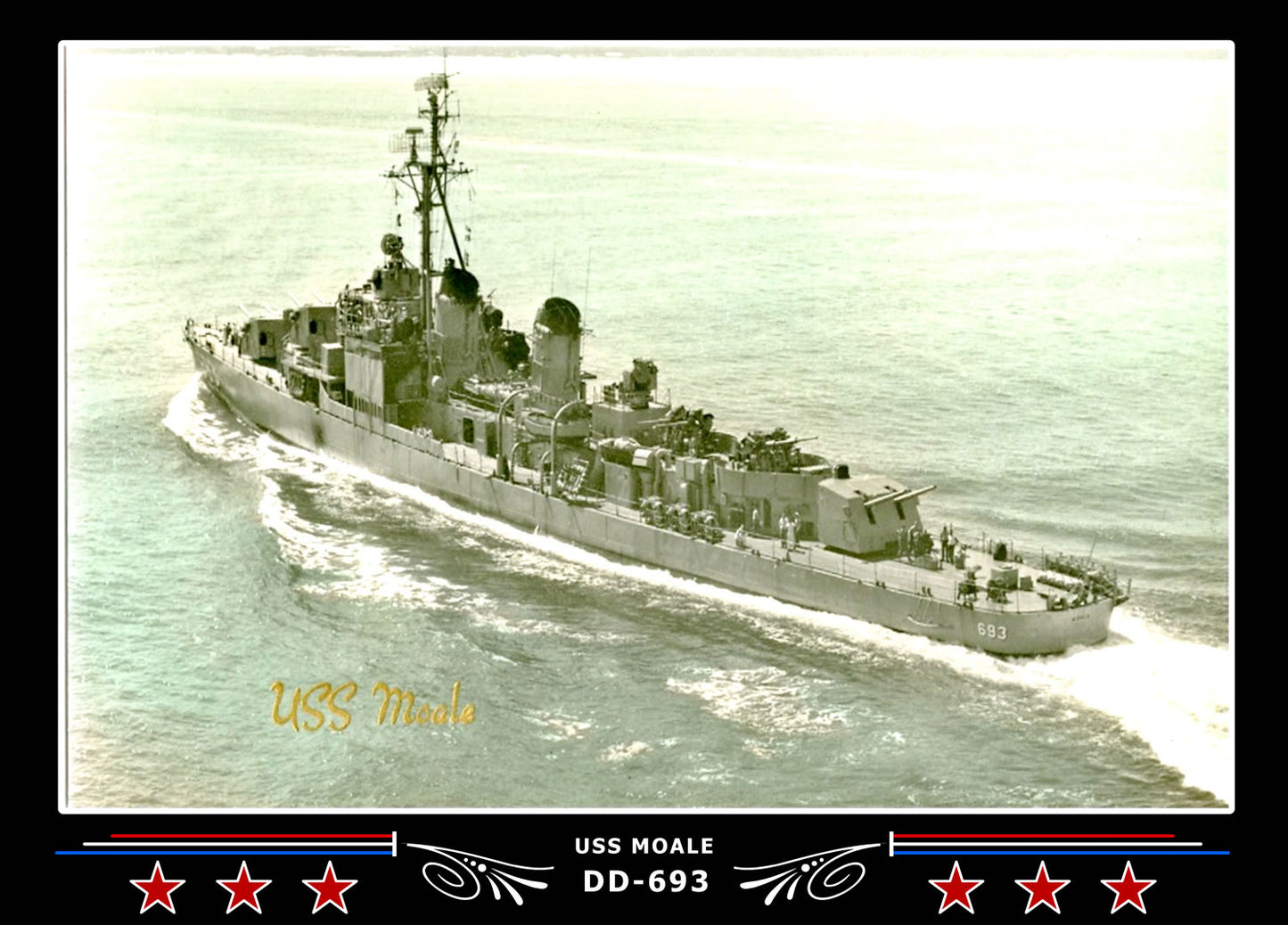 USS Moale DD-693 Canvas Photo Print