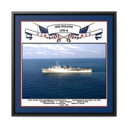 USS Duluth LPD-6 Navy Floating Frame Photo Front View