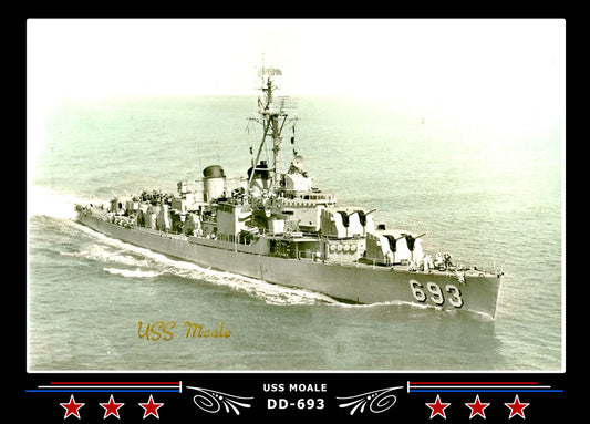 USS Moale DD-693 Canvas Photo Print