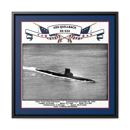 USS Quillback SS-424 Navy Floating Frame Photo Front View