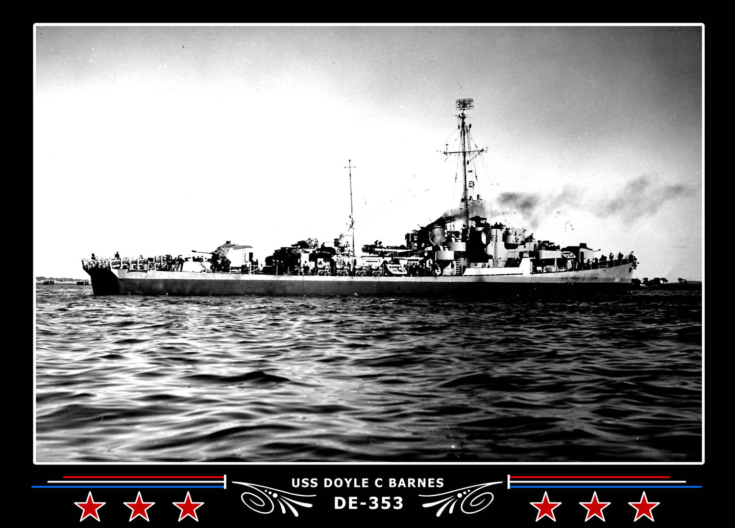USS Doyle C Barnes DE-353 Canvas Photo Print