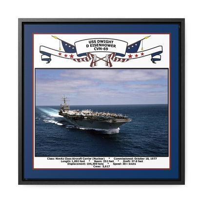 USS Dwight D Eisenhower CVN-69 Navy Floating Frame Photo Front View
