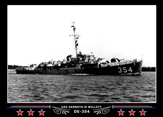 USS Kenneth M Willett DE-354 Canvas Photo Print