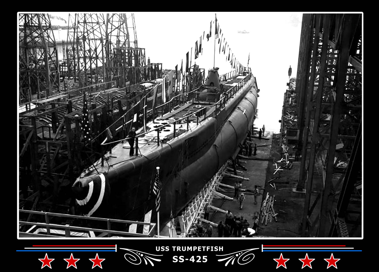 USS Trumpetfish SS-425 Canvas Photo Print