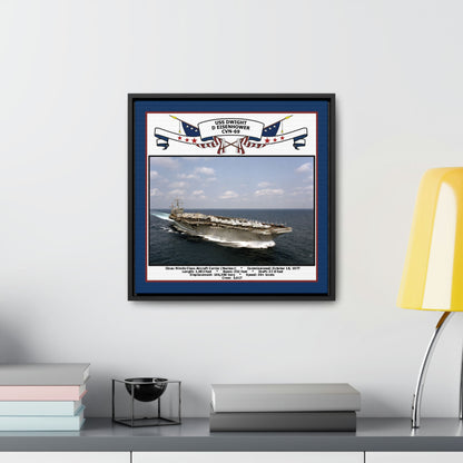 USS Dwight D Eisenhower CVN-69 Navy Floating Frame Photo Desk View