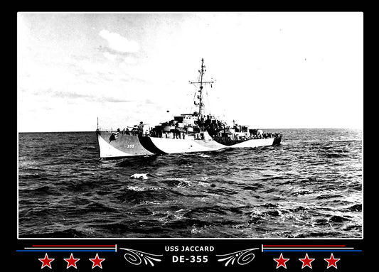 USS Jaccard DE-355 Canvas Photo Print