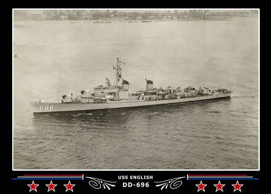USS English DD-696 Canvas Photo Print