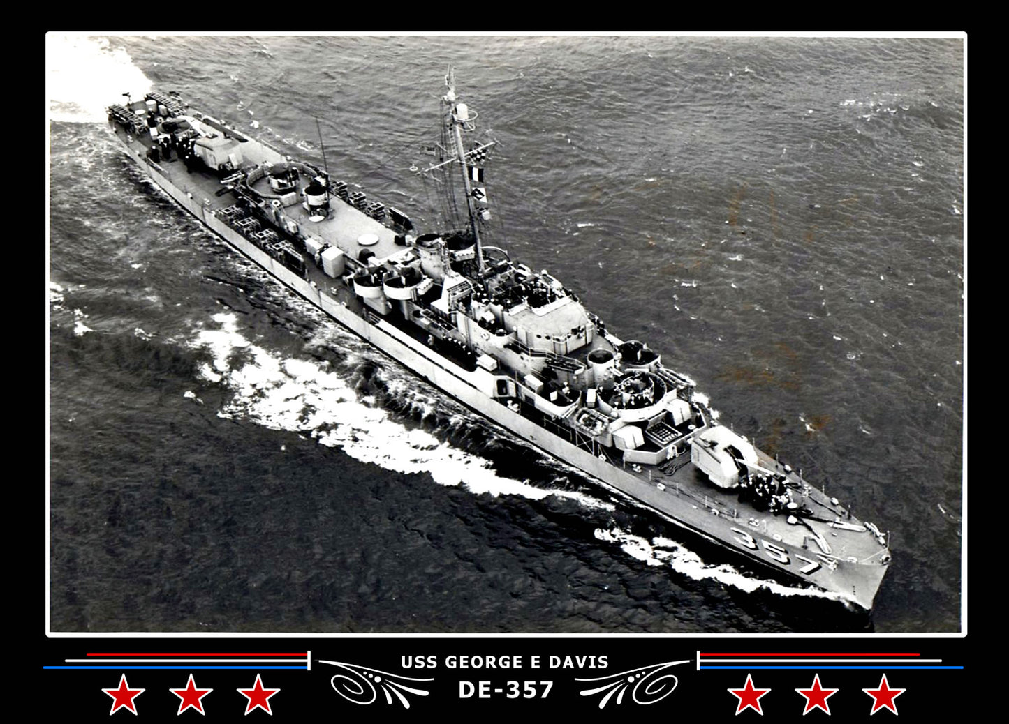USS George E Davis DE-357 Canvas Photo Print