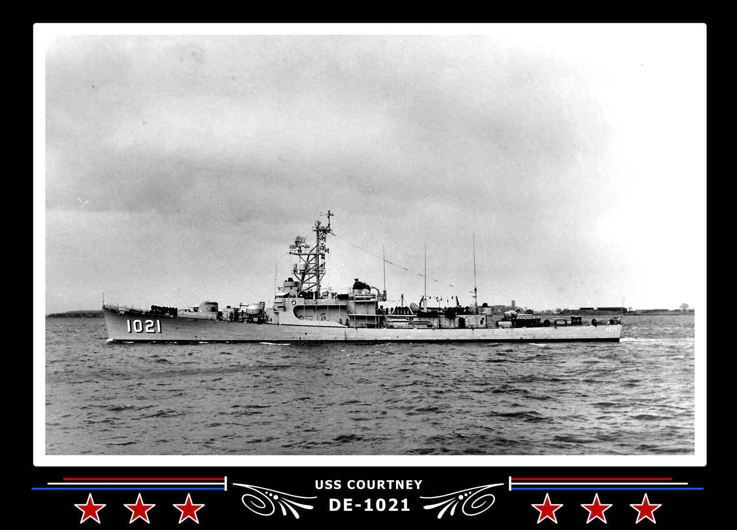 USS Courtney DE-1021 Canvas Photo Print