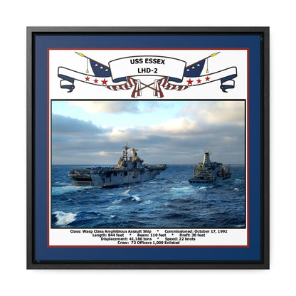USS Essex LHD-2 Navy Floating Frame Photo Front View