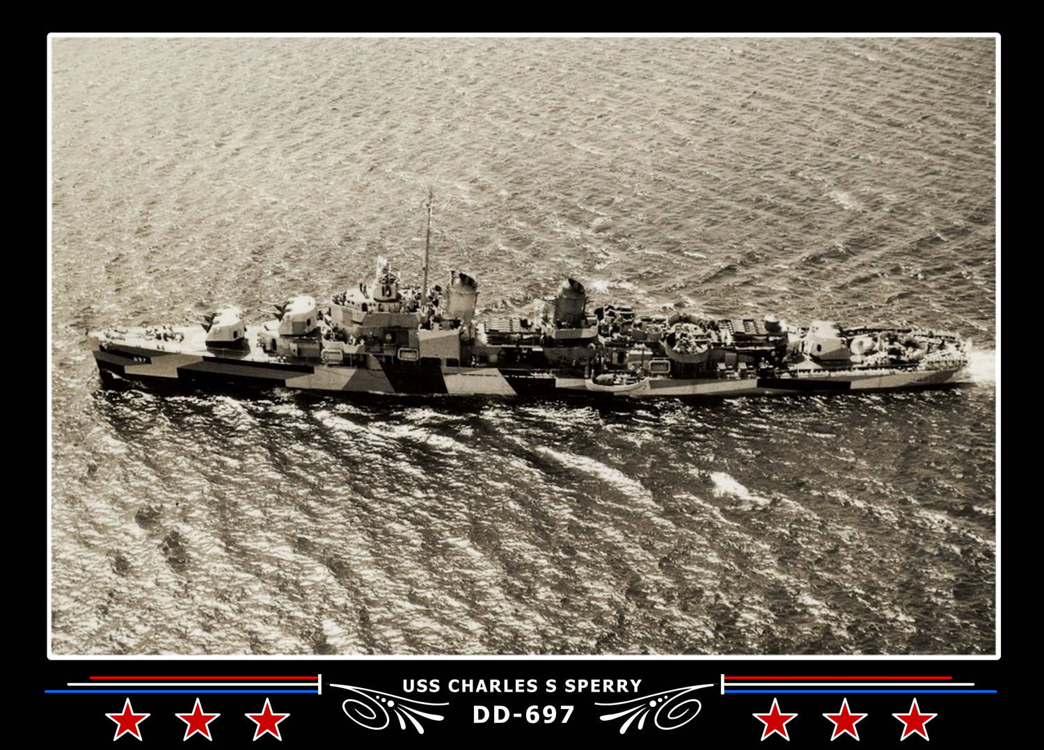 USS Charles S Sperry DD-697 Canvas Photo Print