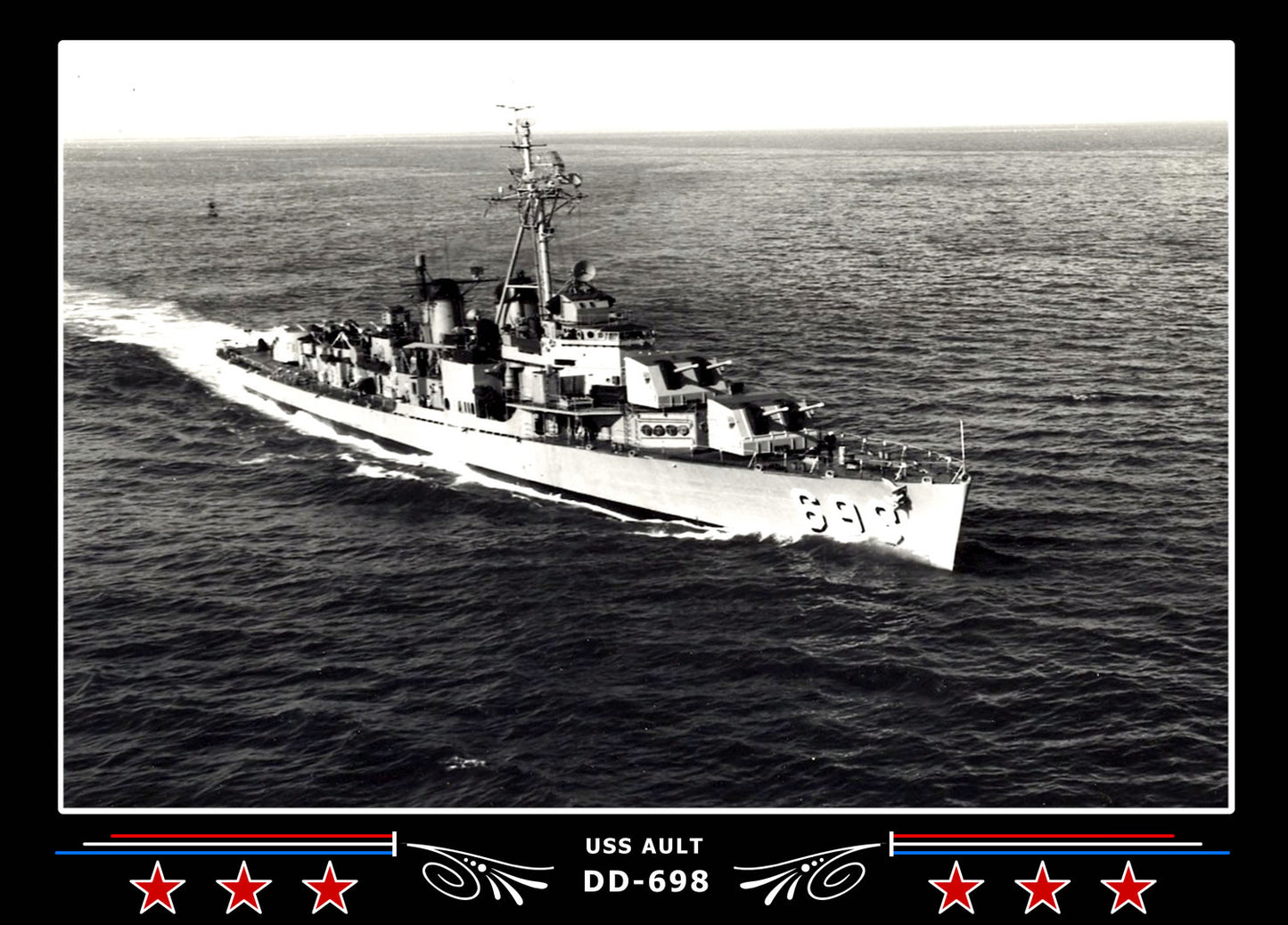 USS Ault DD-698 Canvas Photo Print