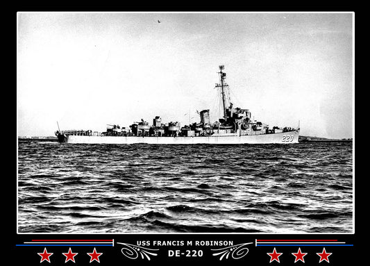 USS Francis M Robinson DE-220 Canvas Photo Print