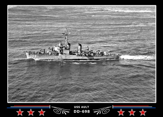 USS Ault DD-698 Canvas Photo Print