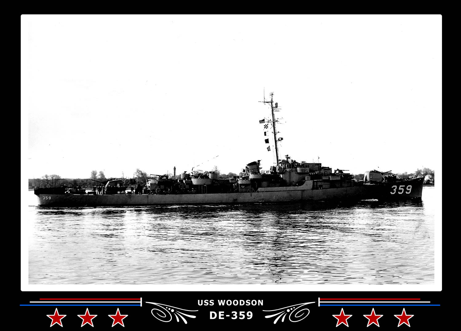 USS Woodson DE-359 Canvas Photo Print