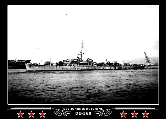 USS Johnnie Hutchins DE-360 Canvas Photo Print