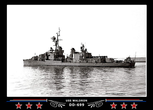 USS Waldron DD-699 Canvas Photo Print