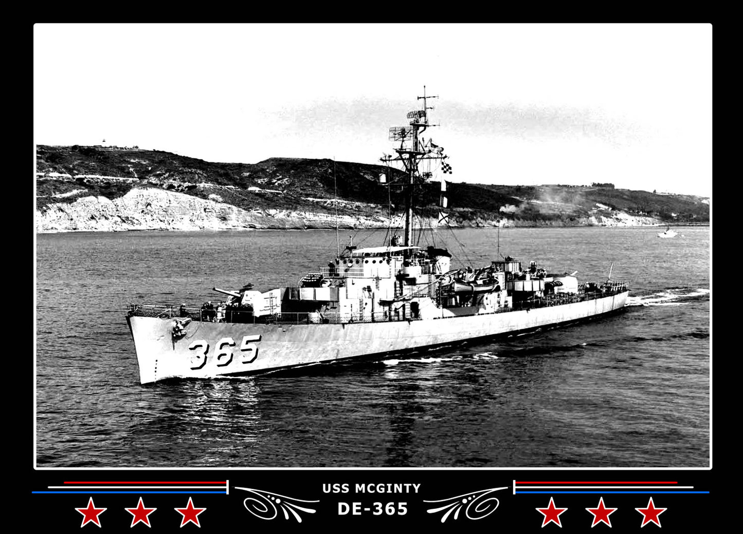USS Mcginty DE-365 Canvas Photo Print