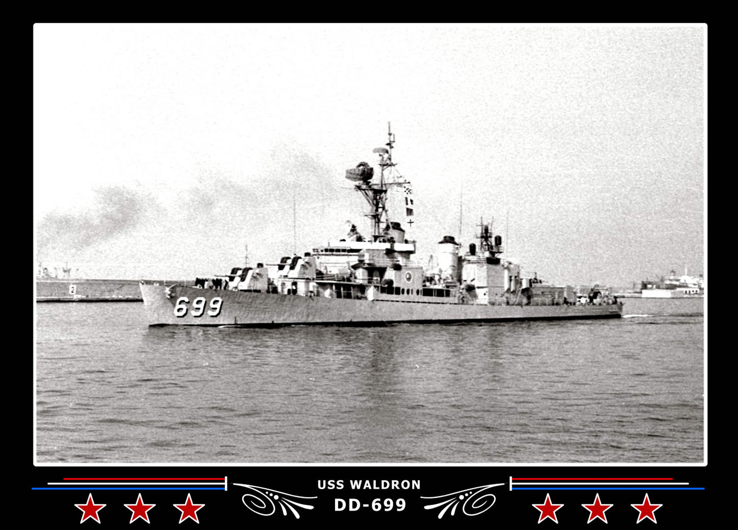 USS Waldron DD-699 Canvas Photo Print