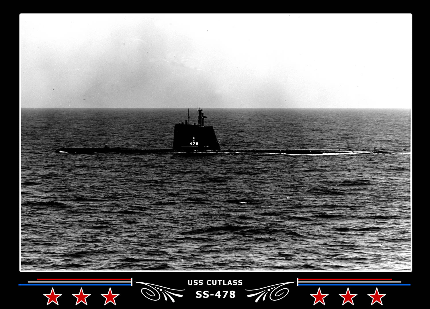 USS Cutlass SS-478 Canvas Photo Print