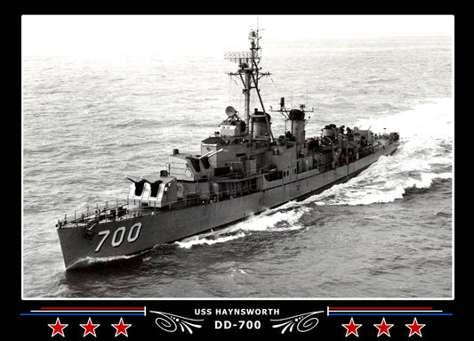USS Haynsworth DD-700 Canvas Photo Print
