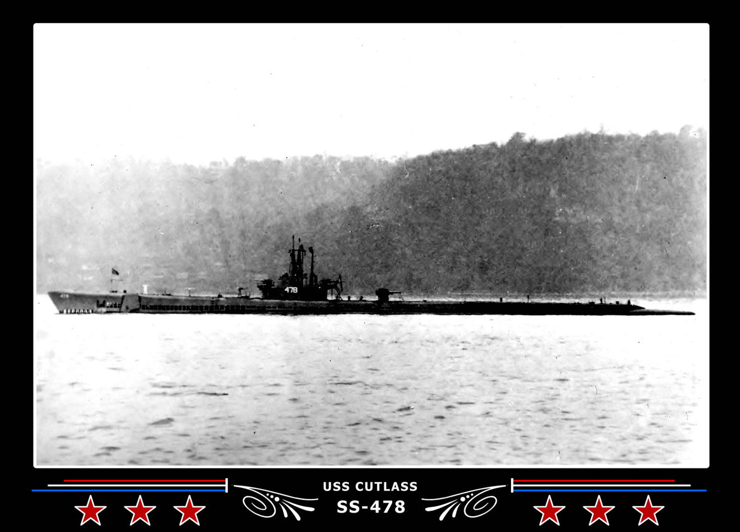 USS Cutlass SS-478 Canvas Photo Print