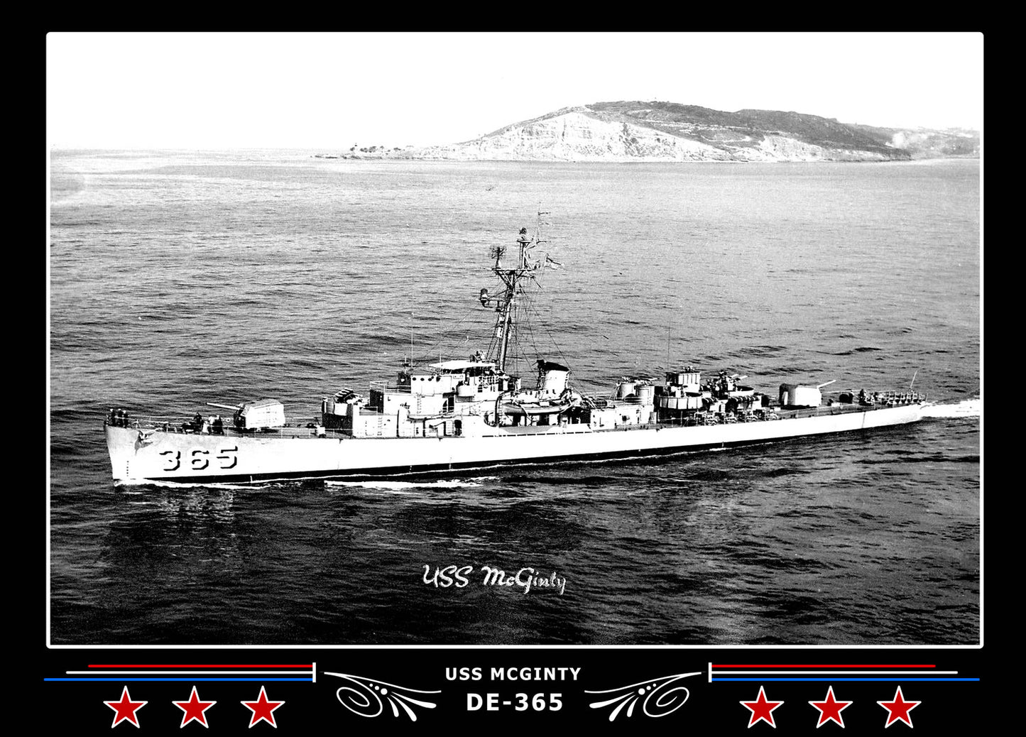 USS Mcginty DE-365 Canvas Photo Print
