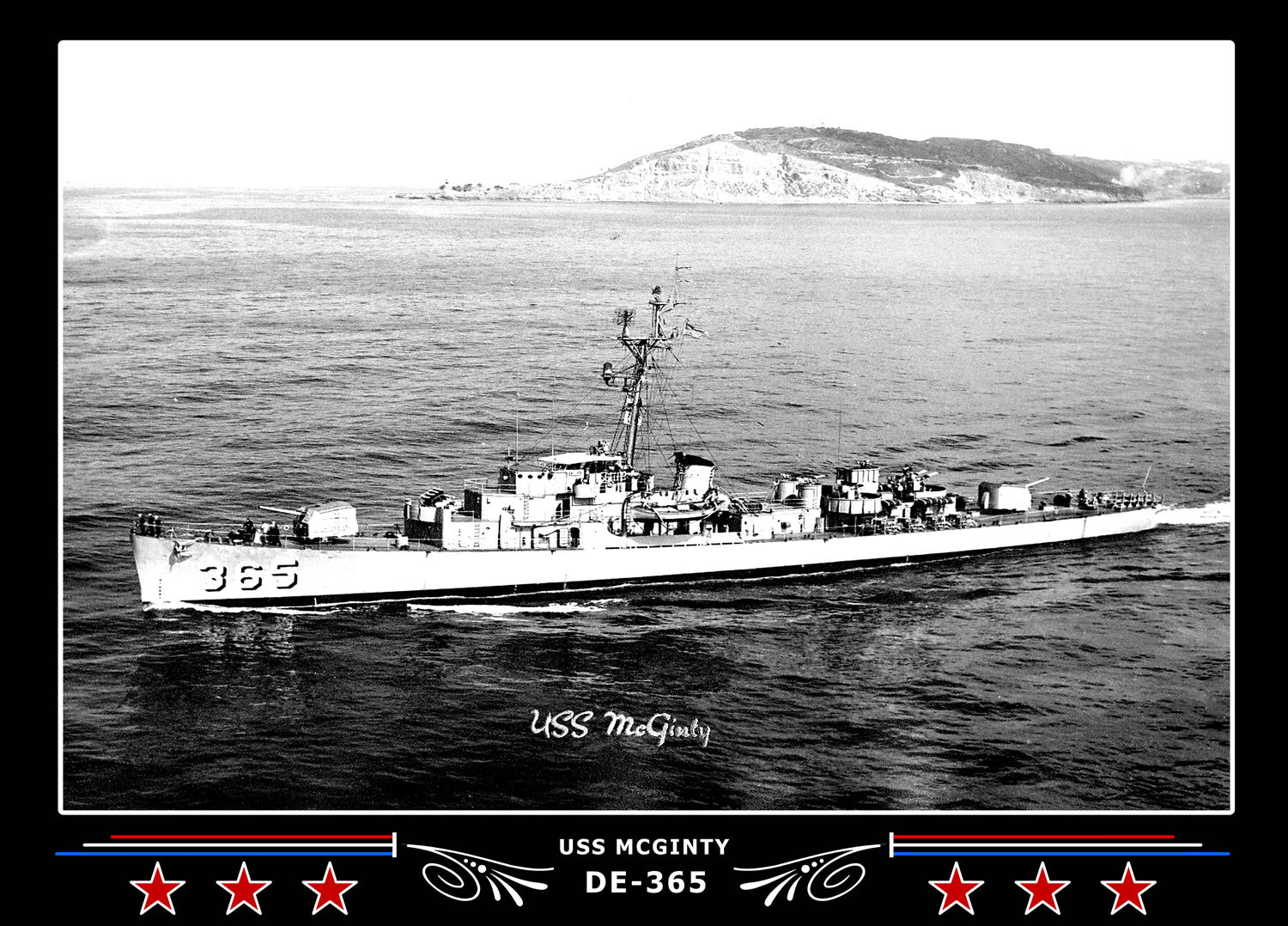USS Mcginty DE-365 Canvas Photo Print