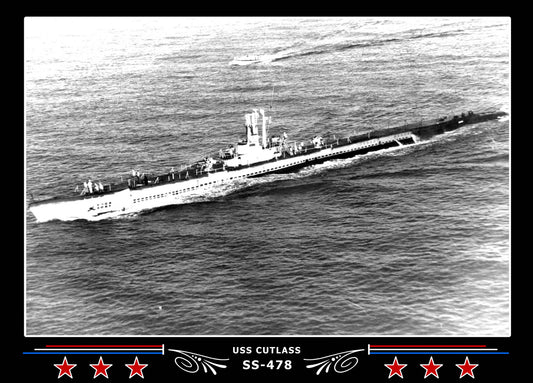 USS Cutlass SS-478 Canvas Photo Print