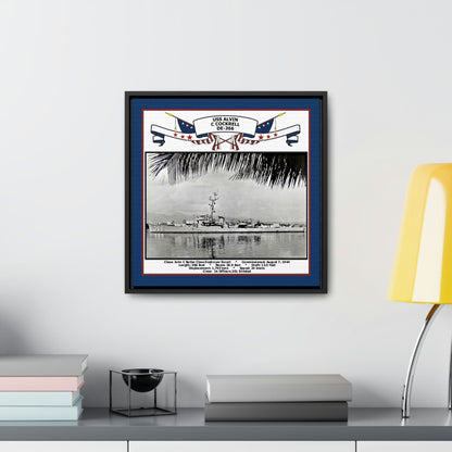 USS Alvin C Cockrell DE-366 Navy Floating Frame Photo Desk View