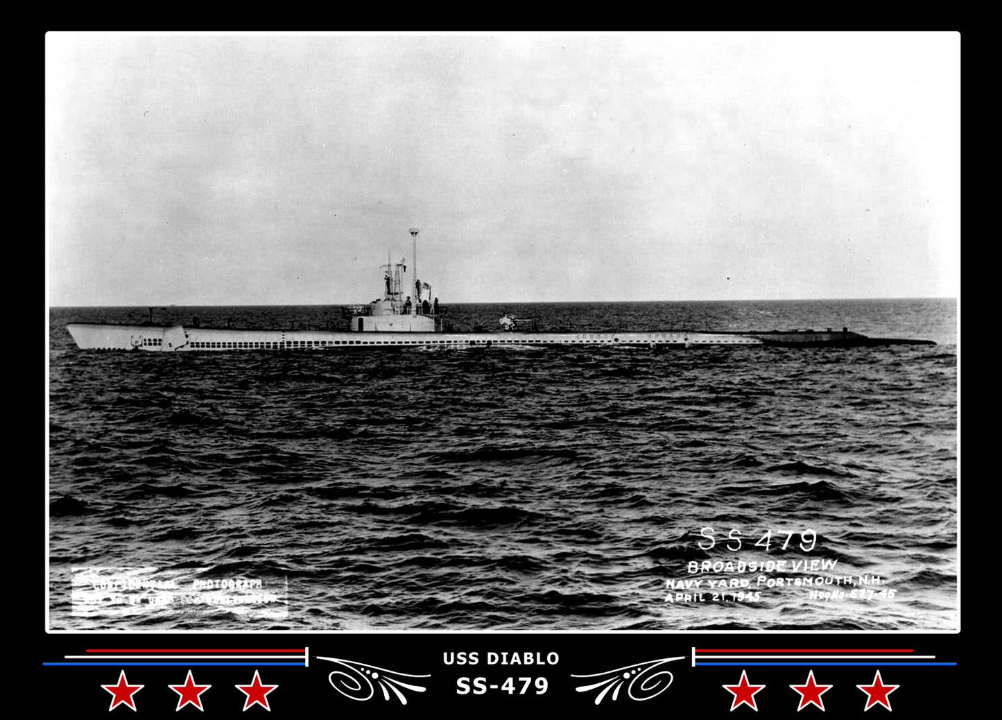 USS Diablo SS-479 Canvas Photo Print